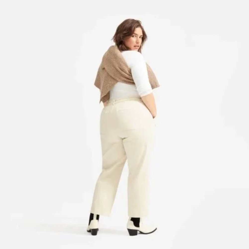 EVERLANE The Straight Leg Crop *Hand-Printed* Sandstone Size 12/14 - Picture 10 of 10